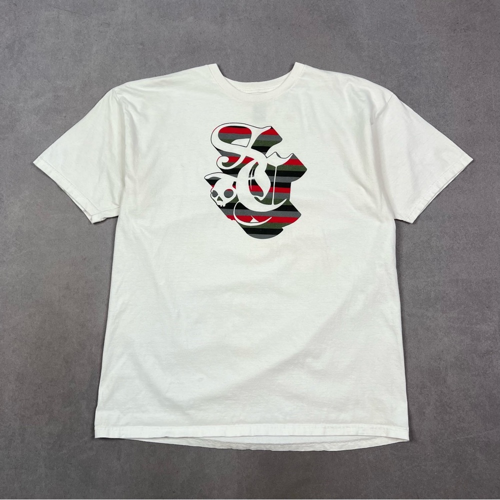 Skull Candy Y2K White Graphic T-Shirt